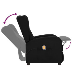 Fauteuil de massage Noir Tissu